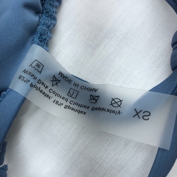 SHEIN sky blue bikini 3 pieces extra small XS with pads - Picture 4 of 16